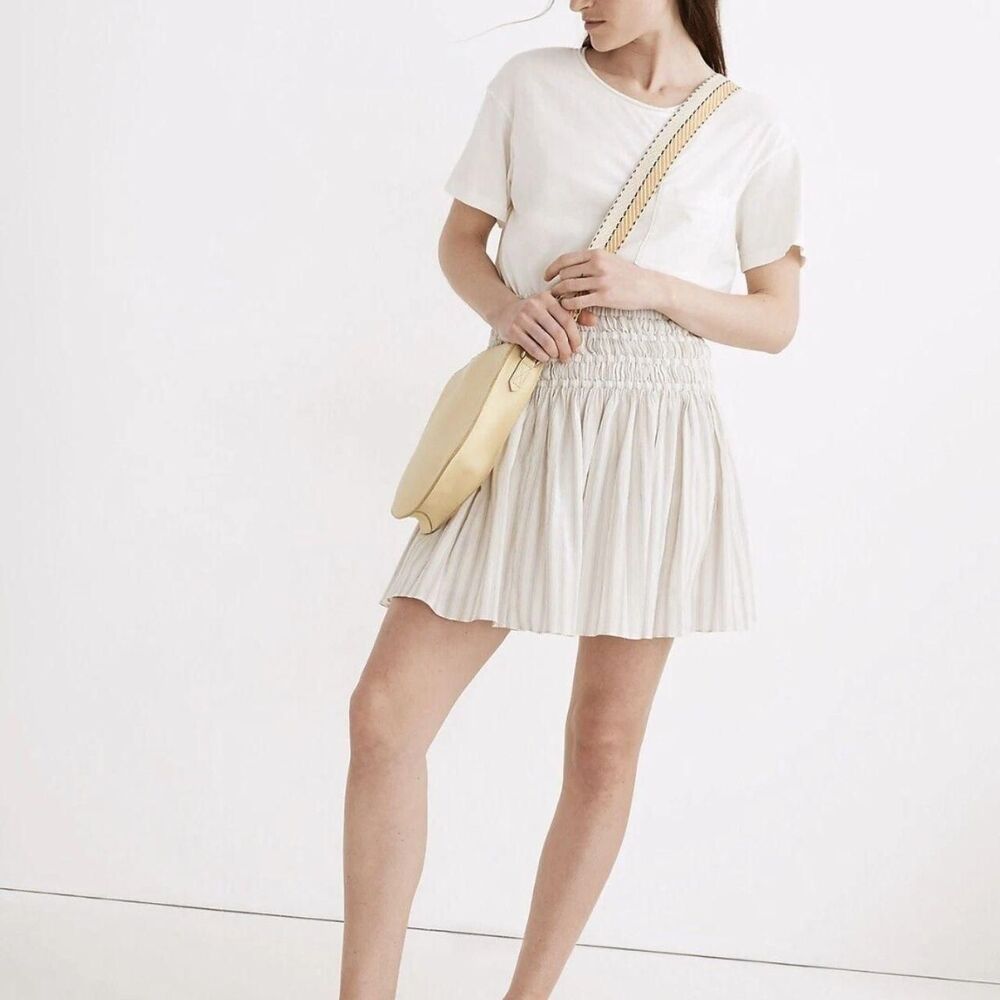 Madewell Women's Grey and White Skirt
